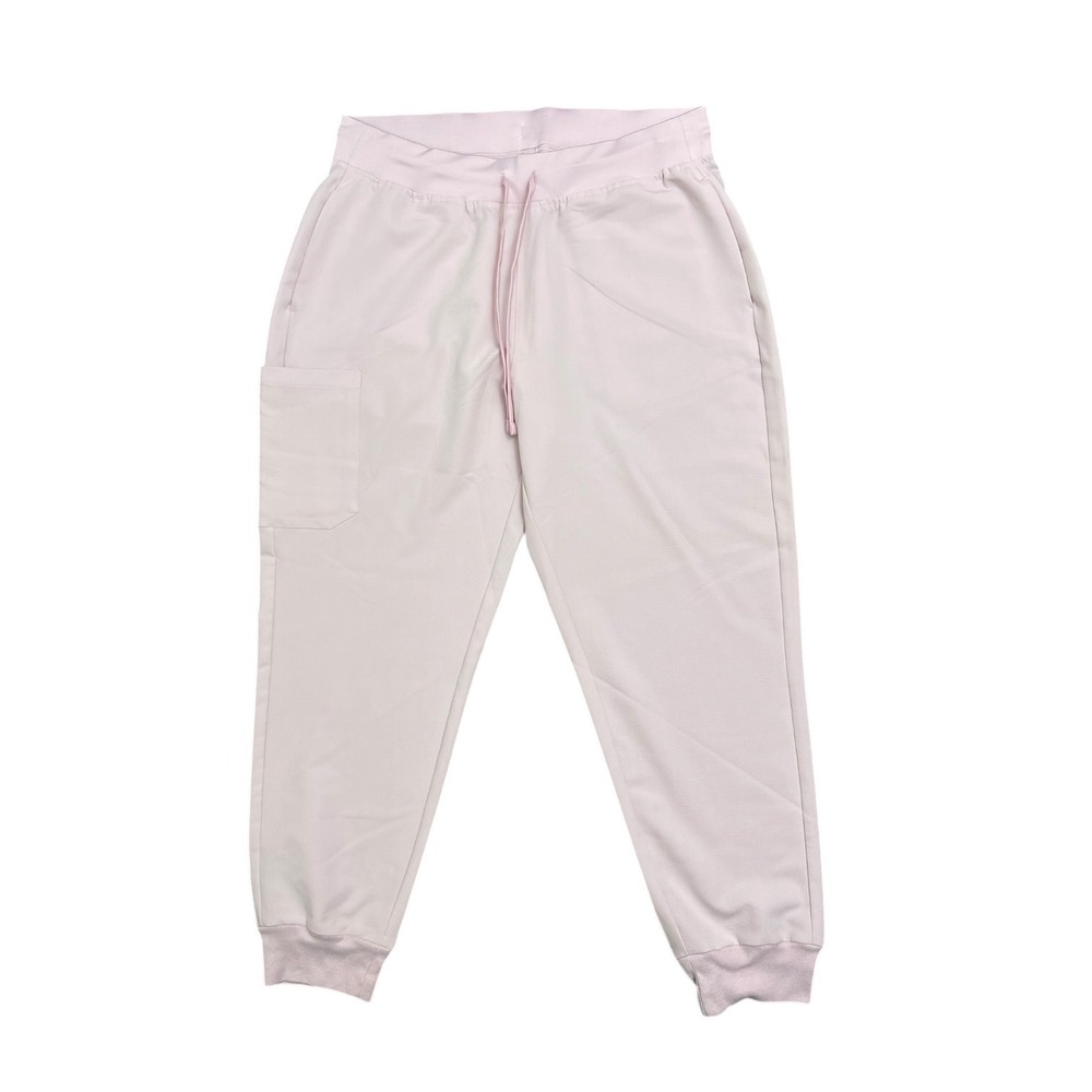 Mandala Light Pink Jogger Scrub Pants Equa-Tek Baby pink Women's Petite Large